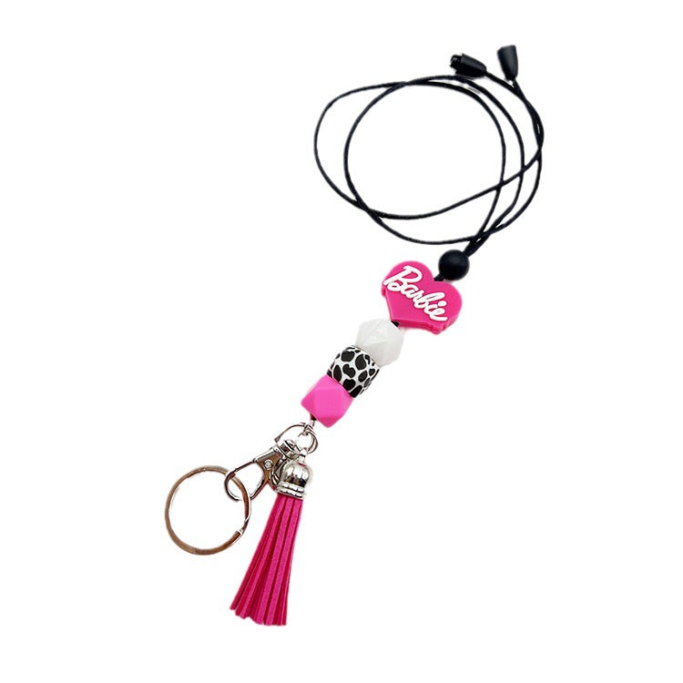 Wholesale Halloween Silicone Beads Easy Pull Lanyard Keychain